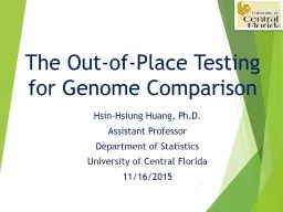The Out-of-Place Testing for Genome Comparison