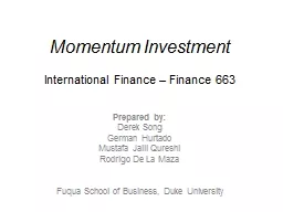 Momentum Investment International Finance – Finance 663