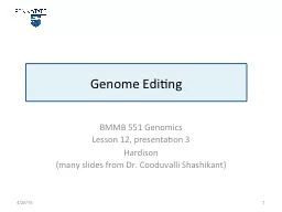 Genome Editing BMMB 551
