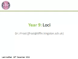 Year 9:  Loci Dr J Frost (jfrost@tiffin.kingston.sch.uk)