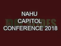 NAHU CAPITOL CONFERENCE 2018