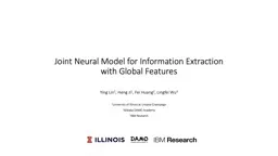 Joint Neural Model for Information Extraction with Global Features