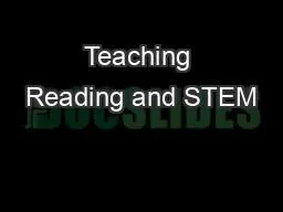 Teaching Reading and STEM