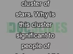 This is the Matariki cluster of stars. Why is this cluster significant to people of Aotearoa at thi