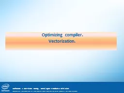 Optimizing compiler. Vectorization