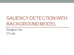 Saliency detection with background model