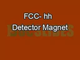 FCC- hh  Detector Magnet