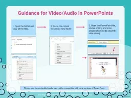 Guidance for Video/Audio in PowerPoints