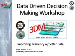 Data Driven Decision Making Workshop