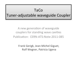 TaCo Tuner-adjustable   waveguide