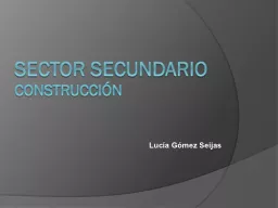 SECTOR SECUNDARIO CONSTRUCCIÓN