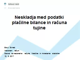 Neskladja med podatki plačilne bilance in računa tujine