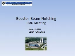 Booster Beam Notching  PMG Meeting