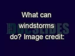What can windstorms do? Image credit: