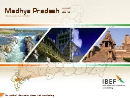 Madhya Pradesh THE LAND OF DIAMONDS