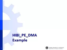 HIBI_PE_DMA Example 1 HIBI bus operation
