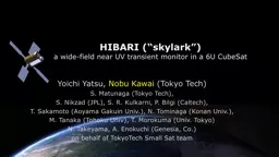 HIBARI (“skylark”) a wide-field near UV transient monitor in a 6U CubeSat