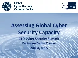 Global Cyber Security Capacity Maturity Model - CMM