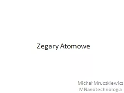 Zegary Atomowe Michał Mruczkiewicz