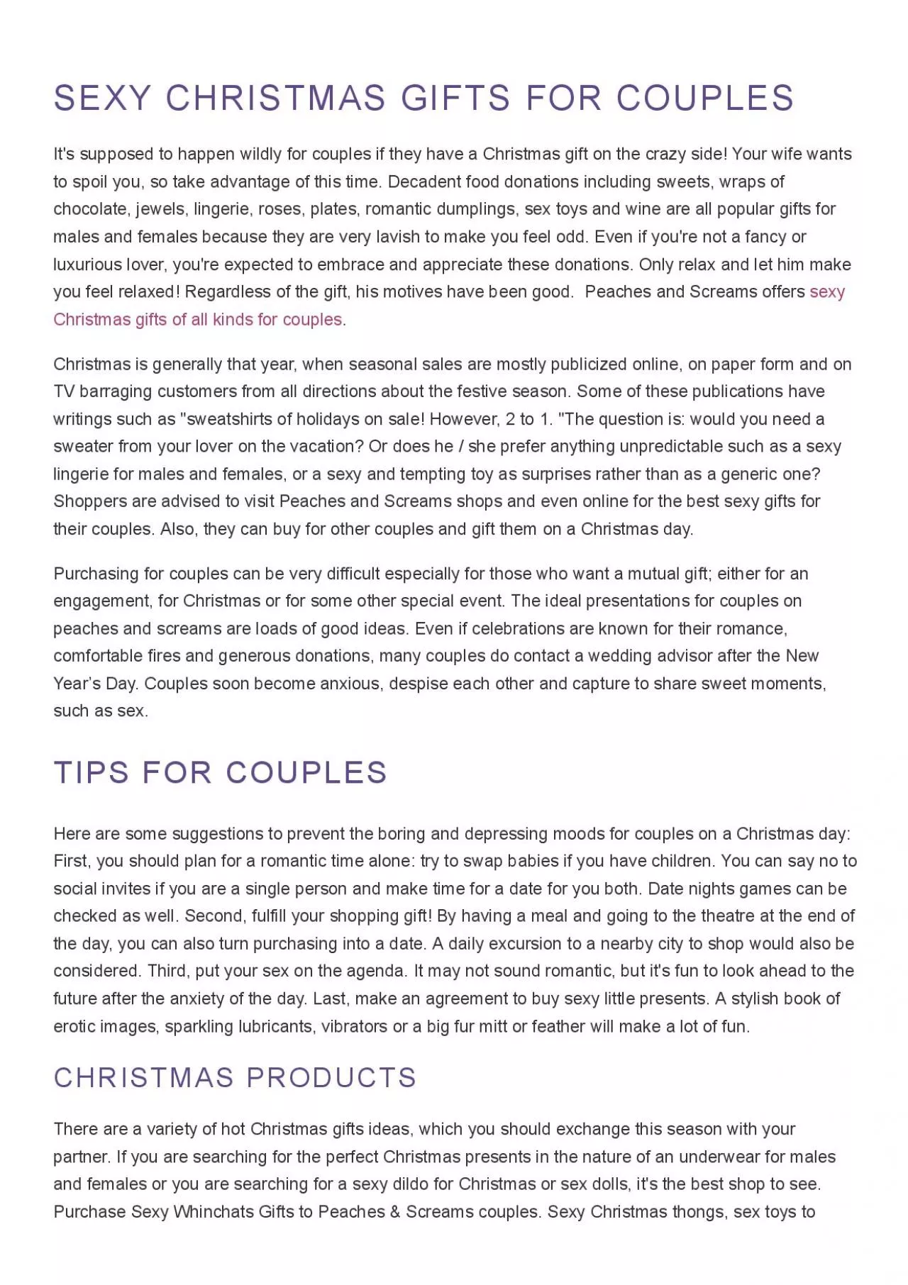 PDF-SEXY CHRISTMAS GIFTS FOR COUPLES