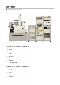 Electron Beam Lithography System - ELF 10000