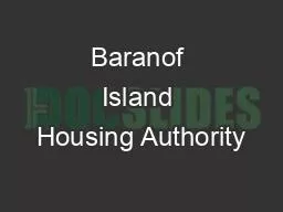 Baranof Island Housing Authority
