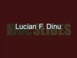 Lucian F. Dinu