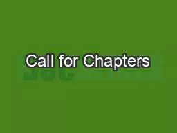 Call for Chapters