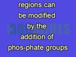 cellular regions can be modified by the addition of phos-phate groups