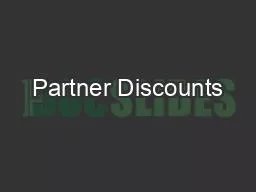 Partner Discounts