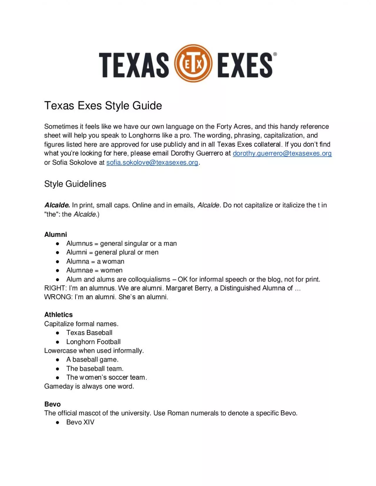 PDF-Texas Exes Style Guide