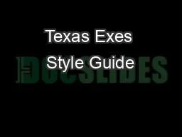 Texas Exes Style Guide