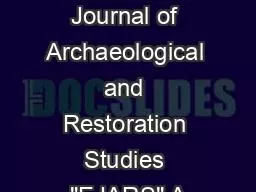 Egyptian Journal of Archaeological and Restoration Studies 