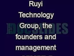 Shandong Ruyi Technology Group, the founders and management of SMCP Gr