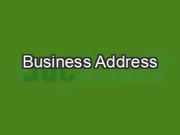 Business Address