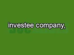 investee company,