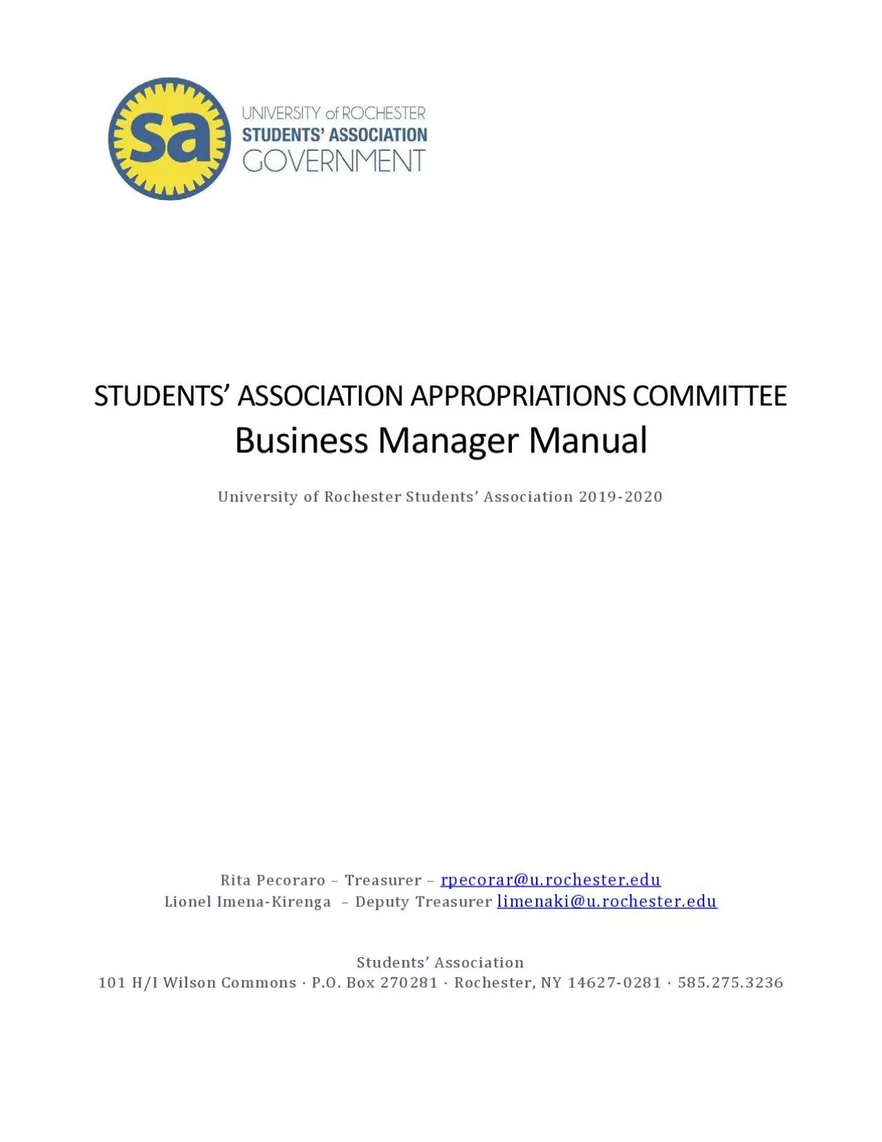 PDF-STUDENTS’ ASSOCIATION APPROPRIATIONS COMMITTEEBusiness Manager Ma