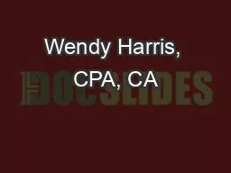 Wendy Harris, CPA, CA