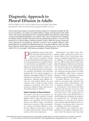 Diagnostic Approach to Pleural Effusion in Adults JOS