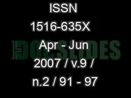 ISSN 1516-635X   Apr - Jun 2007 / v.9 / n.2 / 91 - 97
