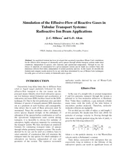 Simulation of the EffusiveFlow of Reactive Gases in Tu