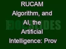 DILI, HILI, RUCAM Algorithm, and AI, the Artificial Intelligence: Prov
