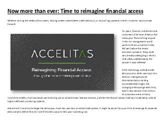 Now more than ever Time to reimagine financial access