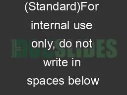 (Standard)For internal use only, do not write in spaces below