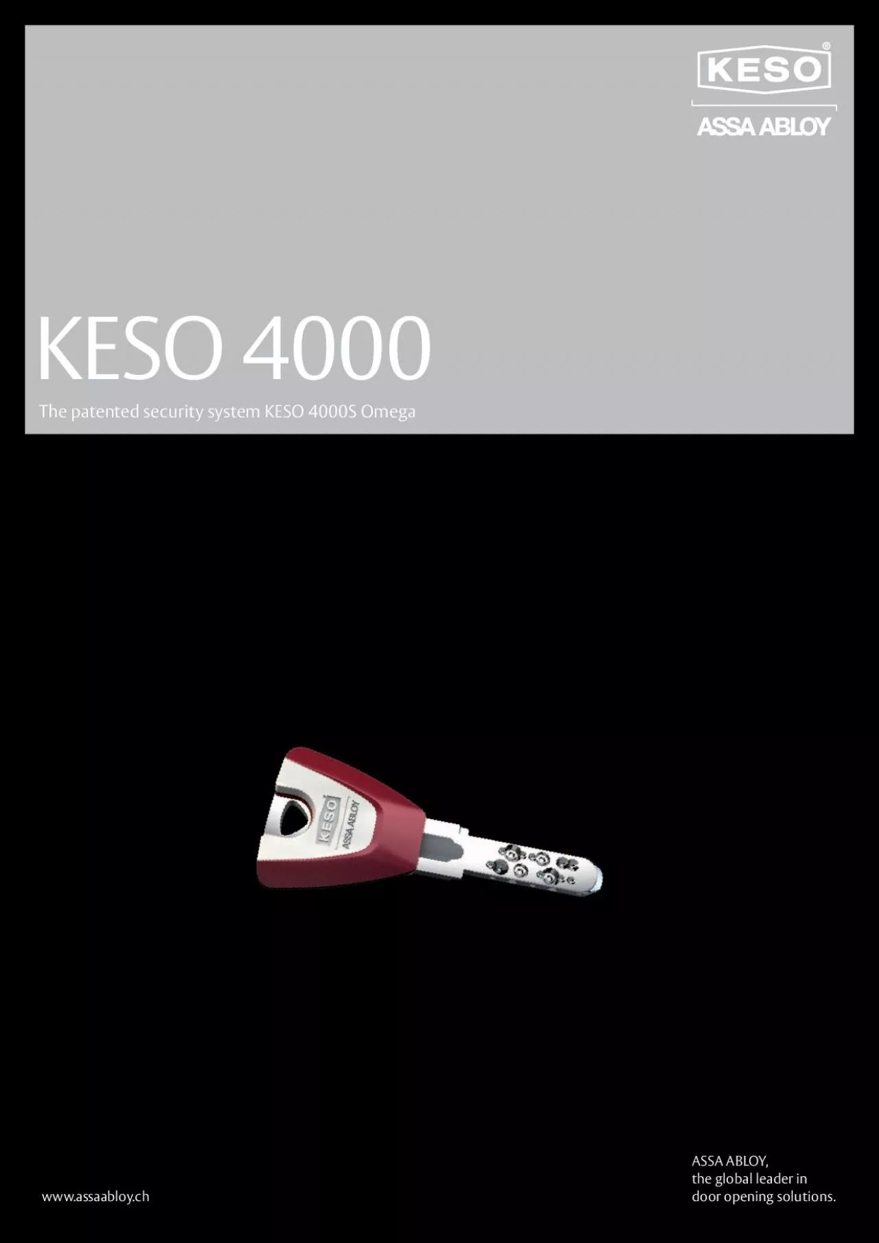 PDF-KESO 4000 The patented security system KESO 4000S OmegaASSA ABLOY, the