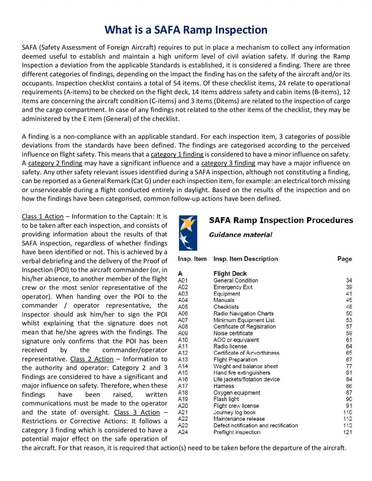 PDF-afety Assessment of Foreign Aircraft