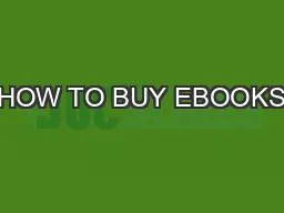 HOW TO BUY EBOOKS