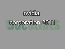 nvidia corporation 2011