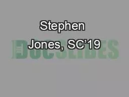 Stephen Jones, SC’19
