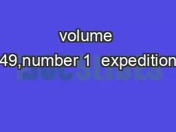 volume 49,number 1  expedition